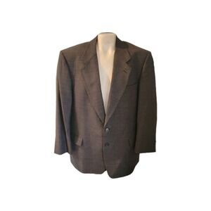 Louis Roth Mens Gray Lightly Plaid Blazer Sport Coat 42 Officecore Career Formal